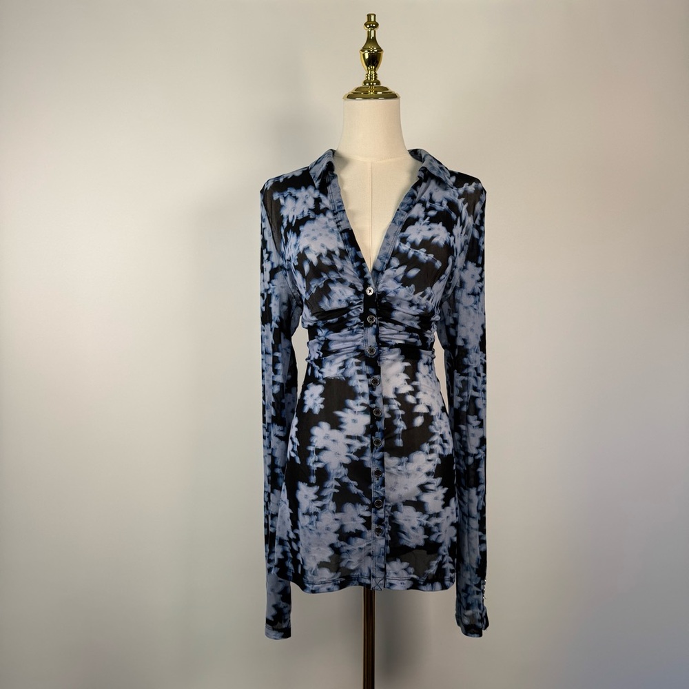 Free People Lucky Shirtee Button Down Top Large - Picture 8 of 8